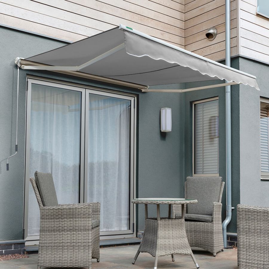 1.5m Half Cassette Electric Awning, Silver